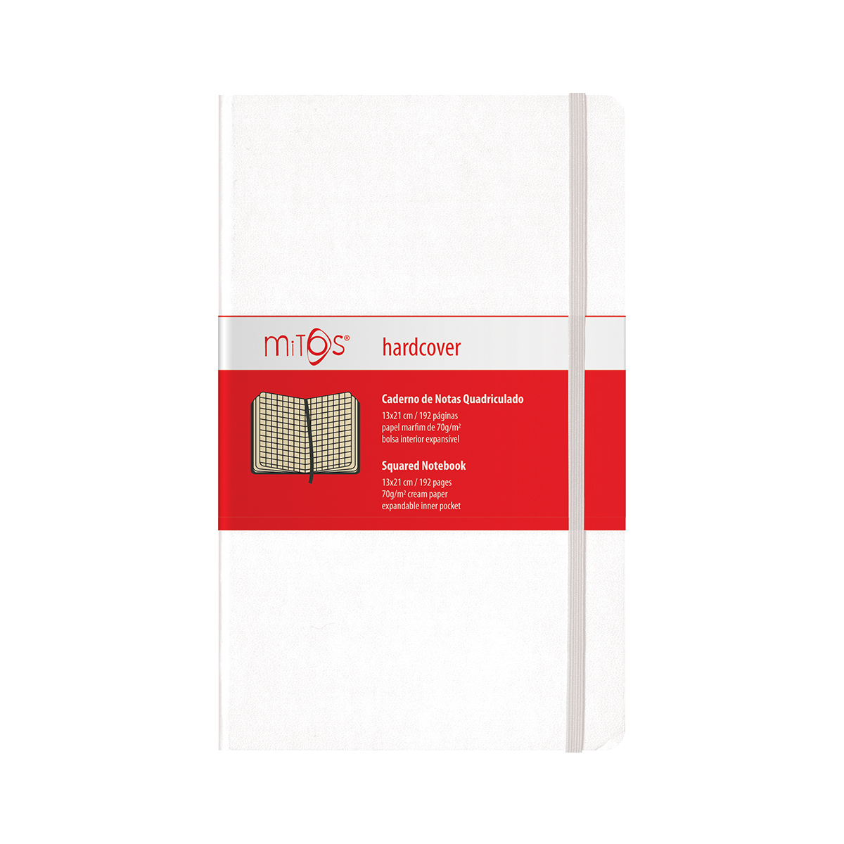 MITOS® HARDCOVER-Caderno Notas Quadriculado(13x21cm)192pg